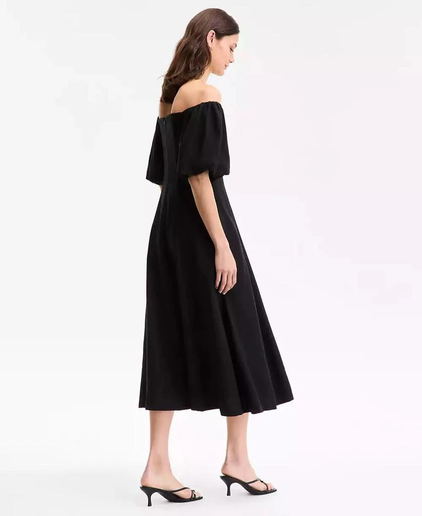 INC International Women's On/Off-The-Shoulder Puff-Sleeve Midi Dress, Exclusively at Macy's 5
