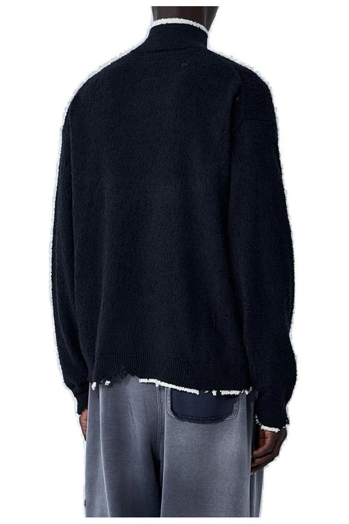 Maison MIHARA YASUHIRO Maison Mihara Yasuhiro Quarter Zip-Up Distressed Jumper 2