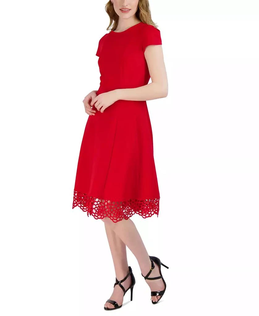 Donna Ricco Women's Round-Neck Sleeveless Fit & Flare Dress 3