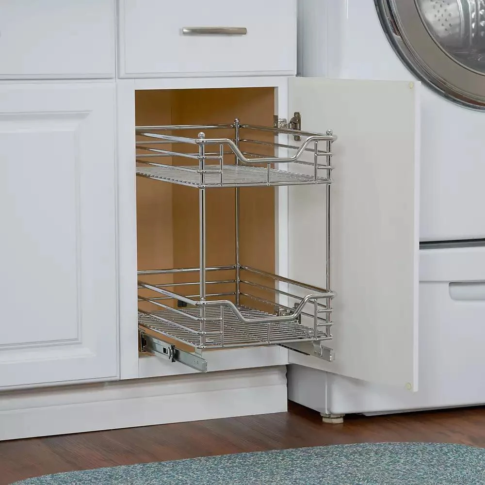 Household Essentials Design Trend Glidez 11.5" Standard Depth 2-Tier Double Basket Sliding Under Cabinet Organizer 5