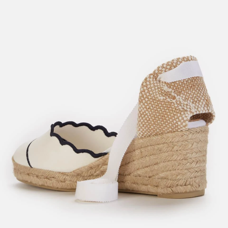 CASTAÑER CASTAÑER WOMEN'S HUMMINGBIRD CINI 6 WEDGED ESPADRILLES - BLANCO 2