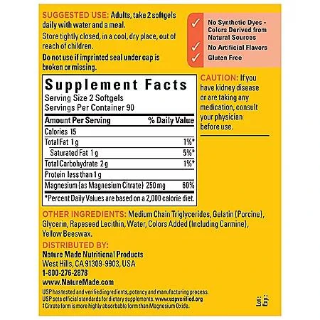 Nature Made Nature Made Magnesium Citrate Softgels, 180 ct. 8