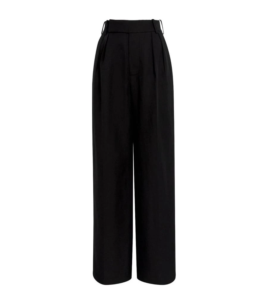 7 For All Mankind Linen-Blend Wide-Leg Trousers 1