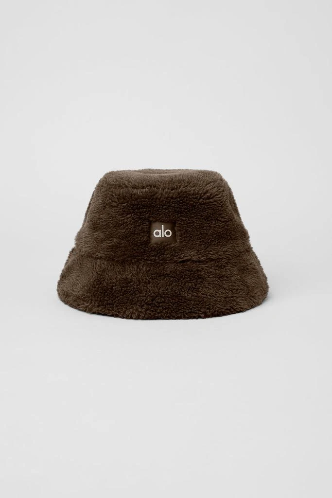 Alo Yoga Foxy Sherpa Bucket Hat - Espresso 1