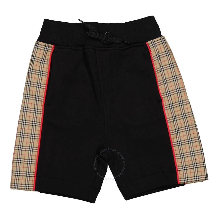Burberry Boys Black Jonah Panel Cotton Shorts 1