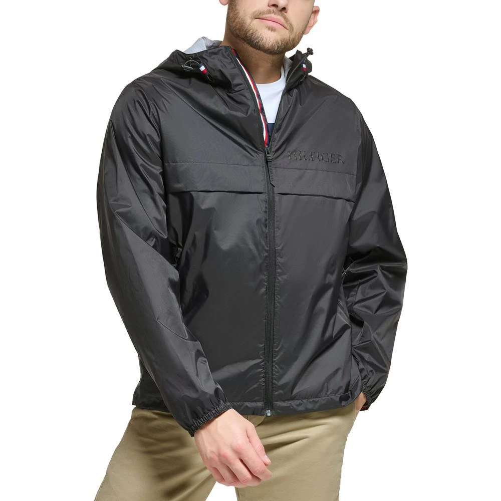 Tommy Hilfiger Men's Stretch Hooded Zip-Front Rain Jacket 1