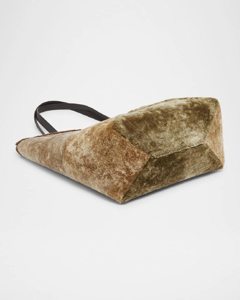 Loewe Puzzle Fold Large Sheep Shearling Fur Tote Bag 2