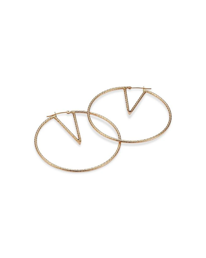 Bloomingdale's 14K Yellow Gold V-Hoop Earrings 3