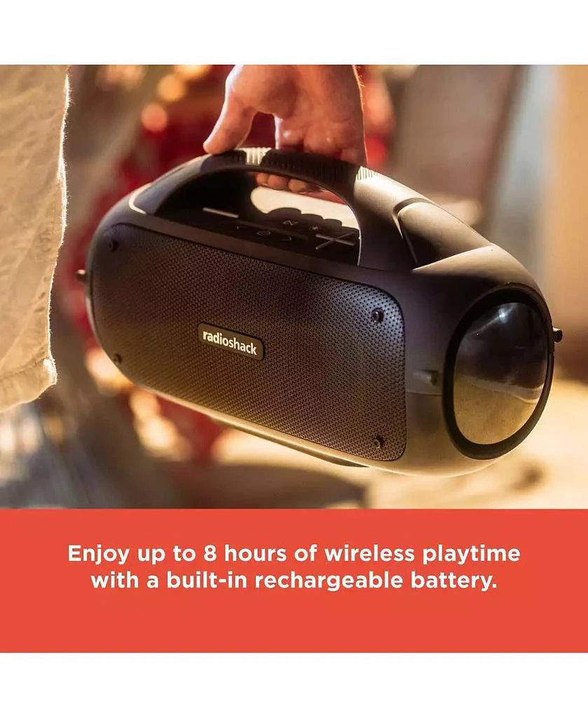 RadioShack 60W Black and Gray Wireless Portable Speaker With Lights True Wireless Audio And Type C-Charging Cable 4001787 2