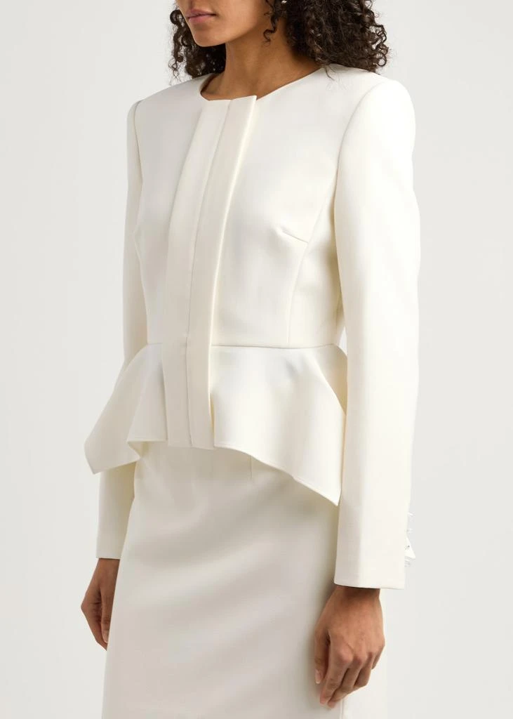 ROLAND MOURET Peplum crepe jacket 2