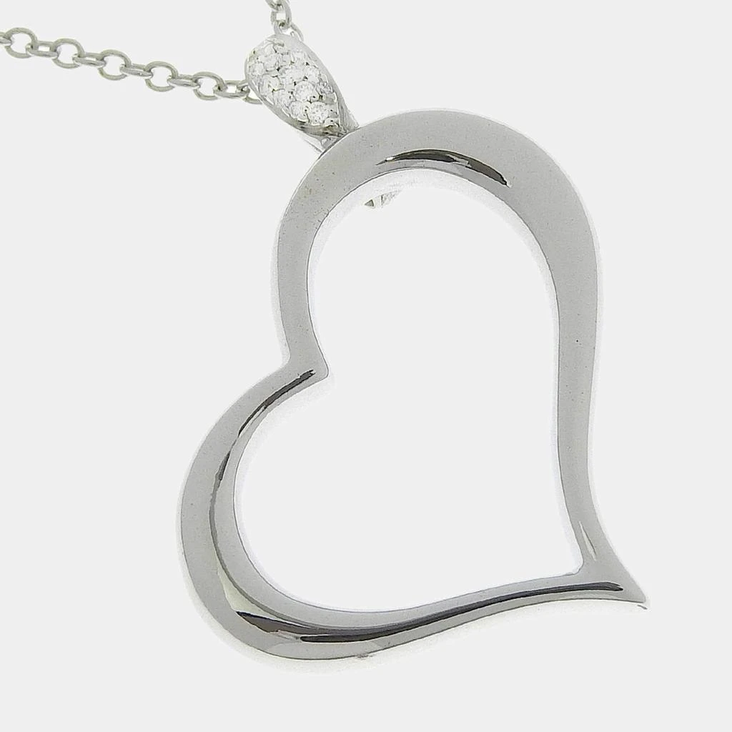 PIAGET Piaget 18K White Gold and Diamond Heart Pendant Necklace 1