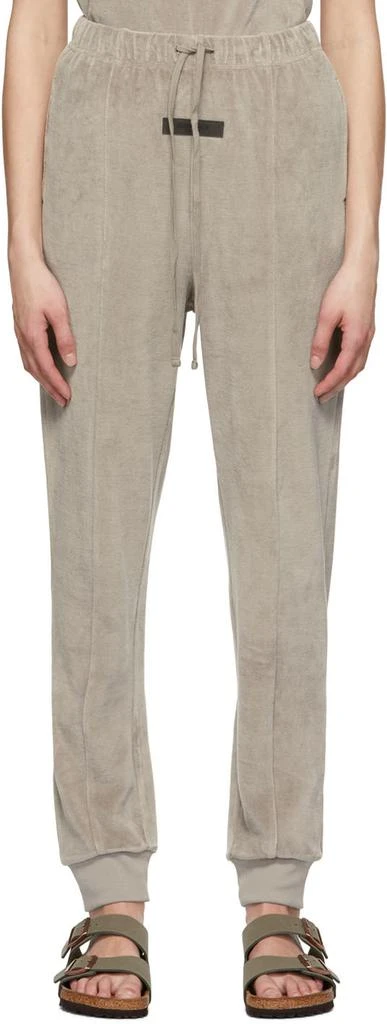 Essentials Taupe Cotton Lounge Pants 1
