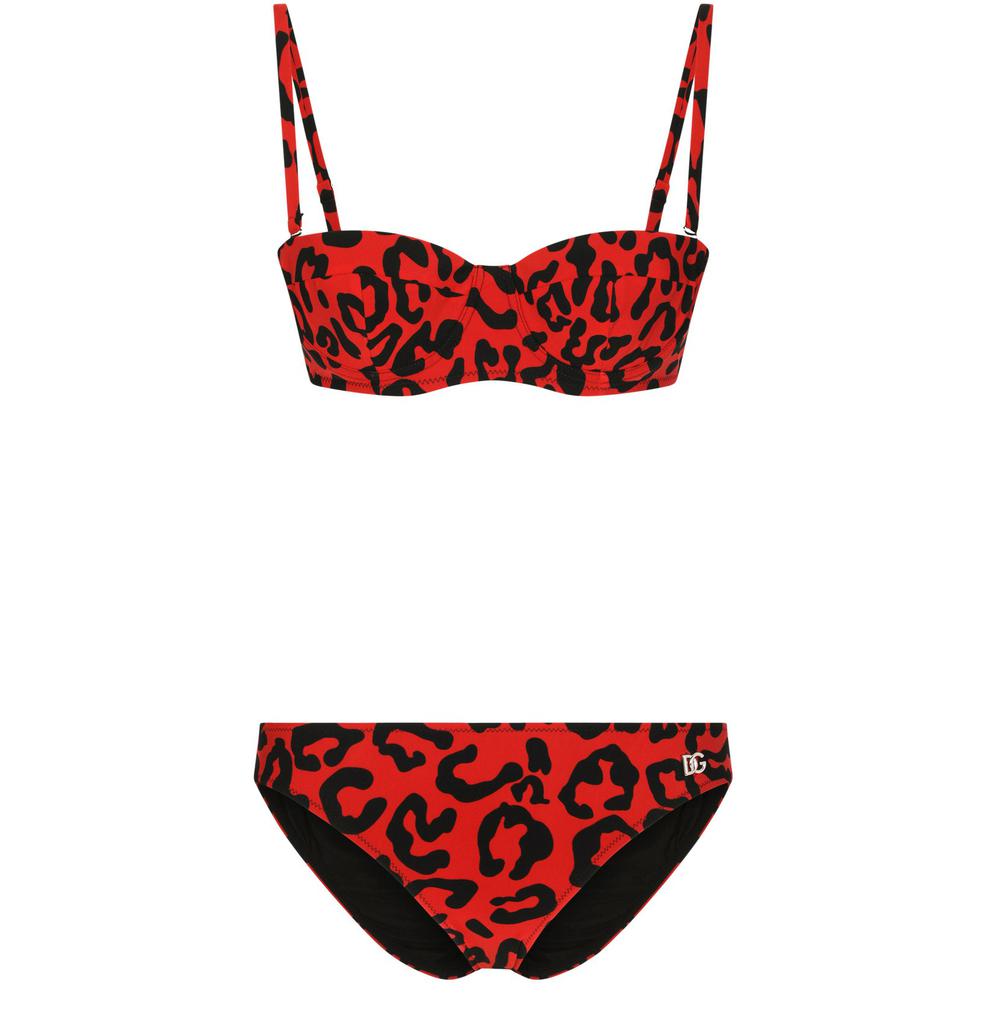 Dolce & Gabbana Leopard-print balconette bikini