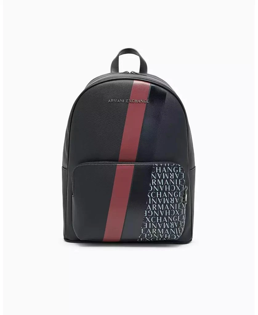 Armani Exchange Men
s Striped Logo Details Backpack 5