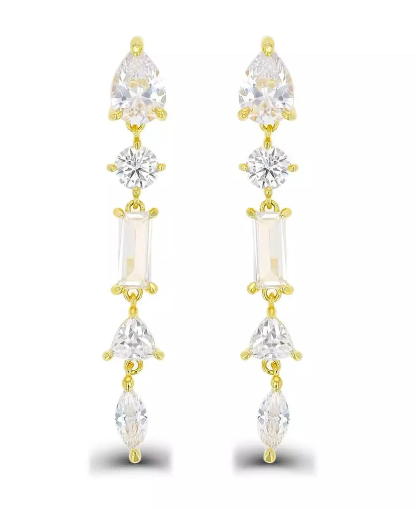 Macy
s Multi Shape Dangling Earrings in 14K Gold Plated Sterling Silver 3