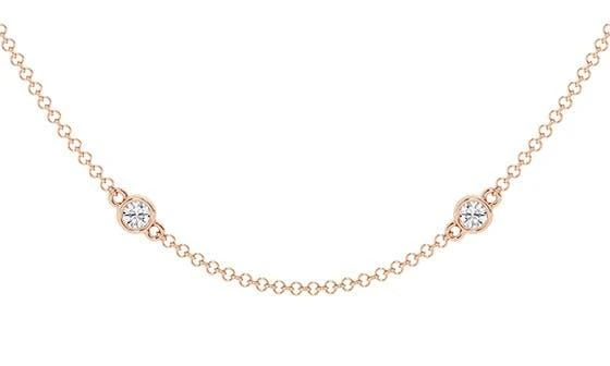 Badgley Mischka Lab Created Diamond Station Chain Necklace - 0.70ctw 8