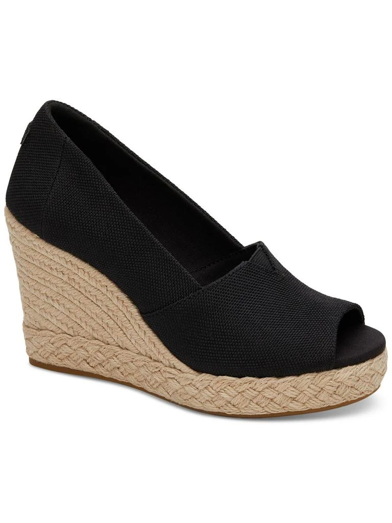 TOMS Michelle Womens Canvas Slip On Espadrilles 6