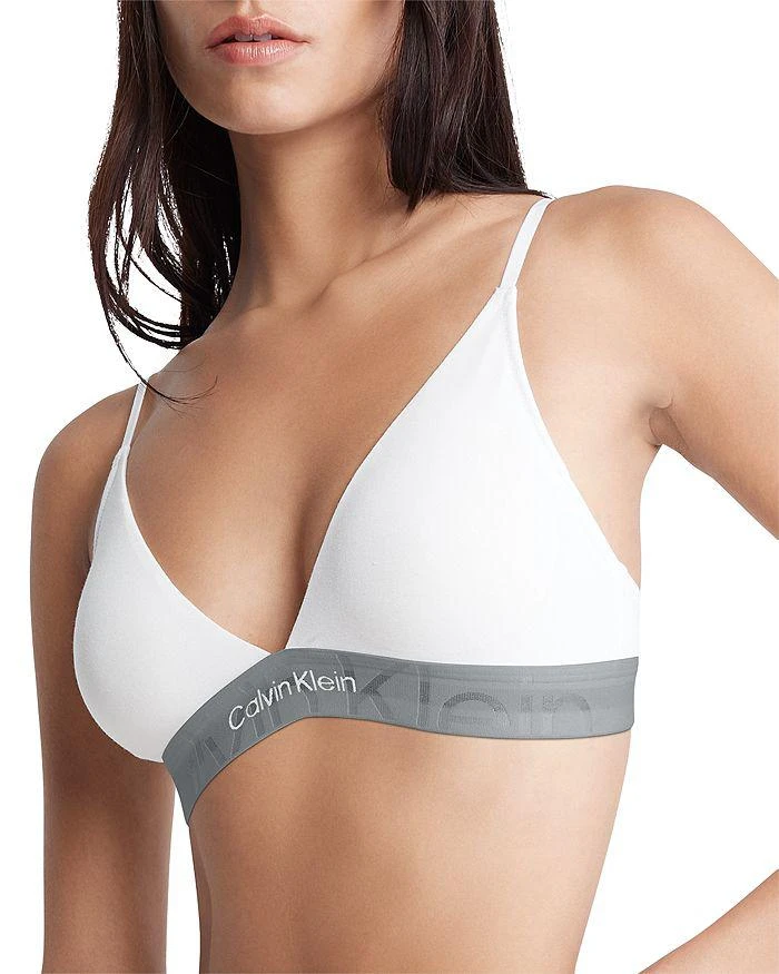 Calvin Klein Embossed Icon Cotton Light Lined Triangle Bralette 1