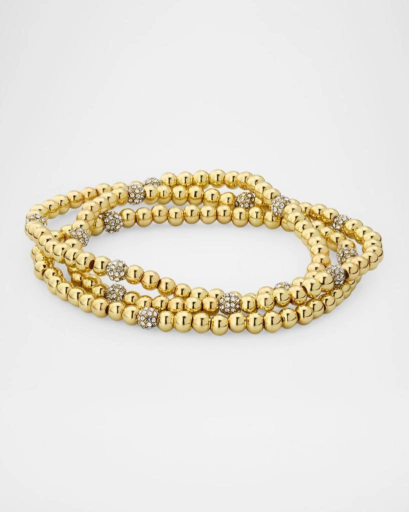 BAUBLEBAR Alternating Pave Pisa Beaded Stretch Bracelets, Set of 3 1