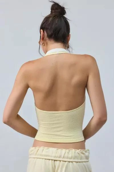 Out From Under Out From Under Stassi Seamless Knit Lace-Up Halter Top 3