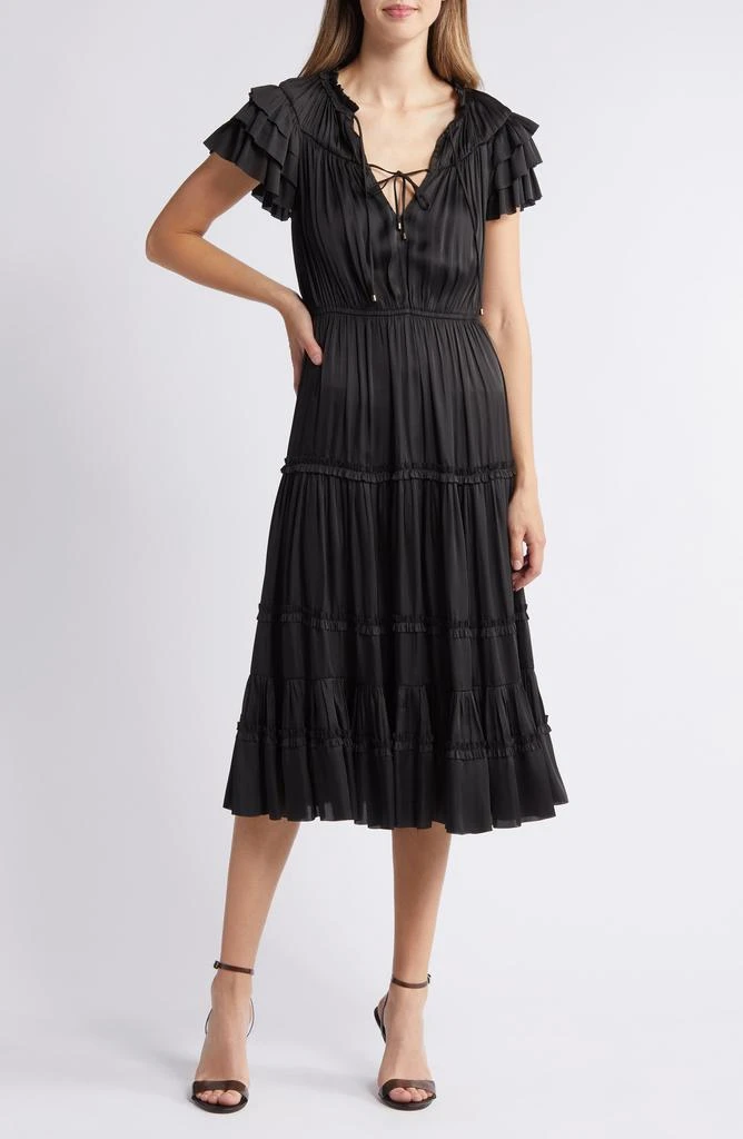 Tiered Ruffle Satin Dress – On Sale Now with Up to 72% Off