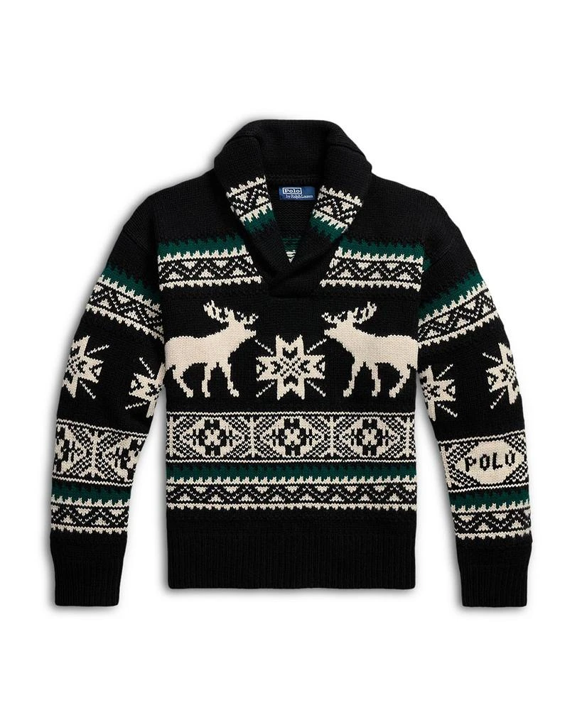 Ralph Lauren Wool Blend Elk Graphic Sweater 5