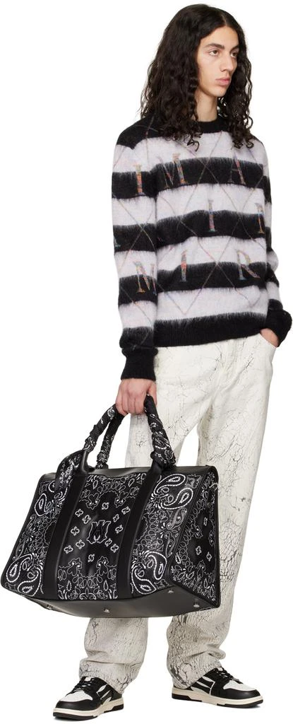 AMIRI Black & White Skel Top Mules 5