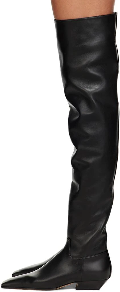 Khaite Black 
The Marfa Over-The-Knee Flat
 Boots 3
