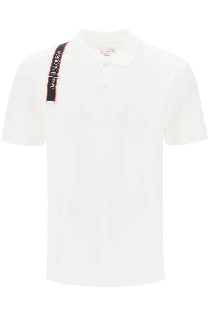 Alexander McQueen Harness Polo Shirt With Selvedge Logo 1