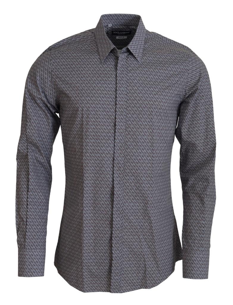 Dolce 
Gabbana Dolce 
Gabbana Gray Brown GOLD Slim Fit Dress Formal Shirt