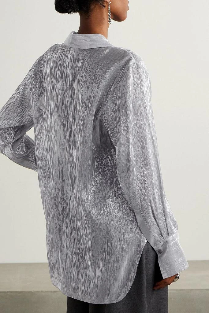 Partow Juliette silk-blend lamé shirt 3