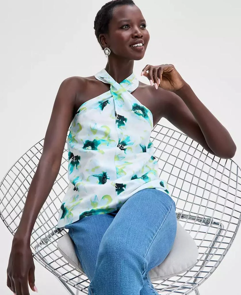 INC International Women's Mock-Neck Halter Top, Exclusively at Macy's 1