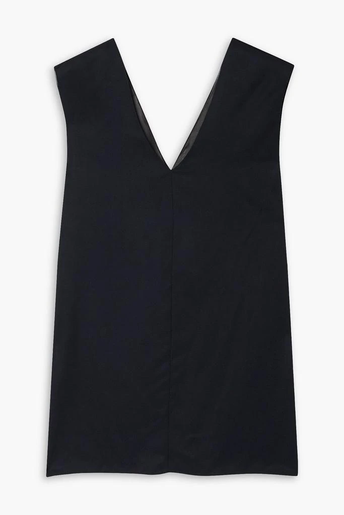 GAUCHERE Vatea open-back chiffon-paneled twill top 1