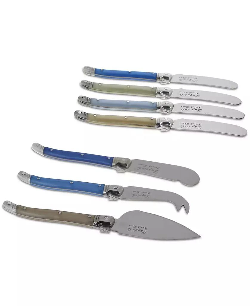 French Home Laguiole Cream and Blue Cheese Knife and Spreader Set, 7 Piece. 3