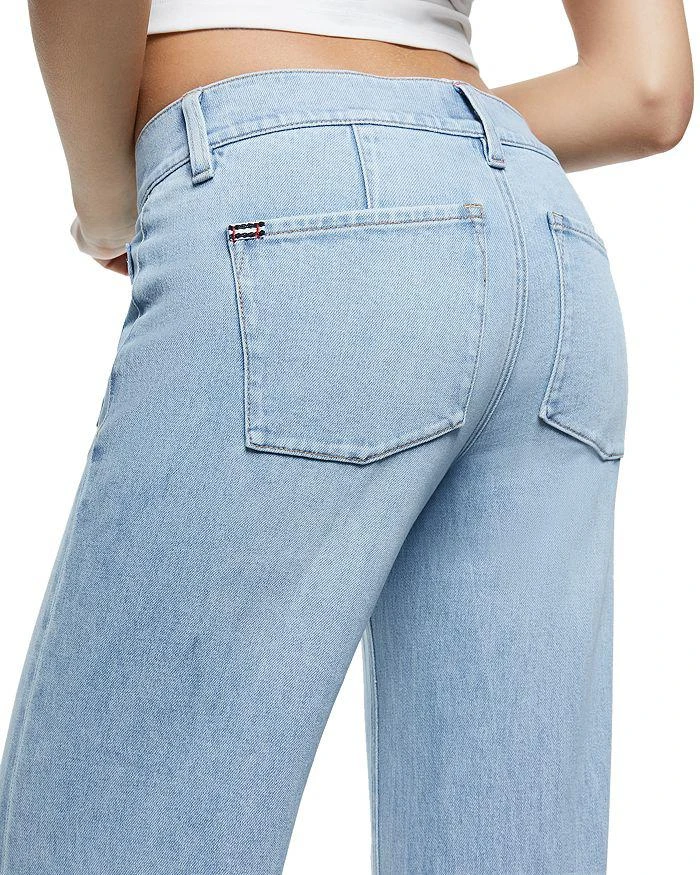 Alice + Olivia Brian Mid Rise Wide Leg Jeans in Leonltblue 5