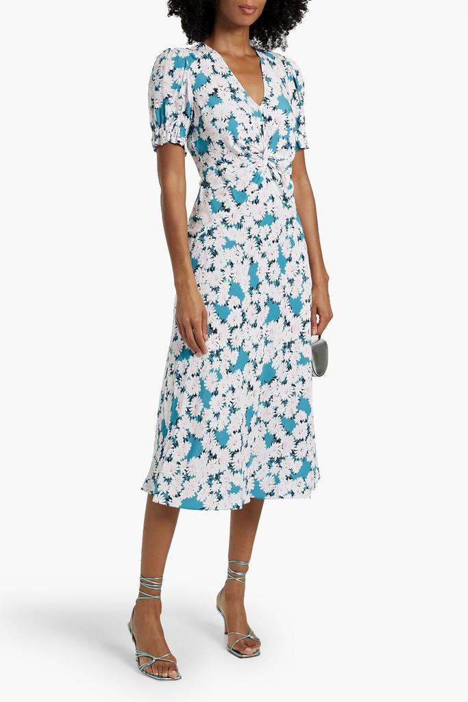 Diane von Furstenberg Anaba twisted floral-print crepe de chine midi dress