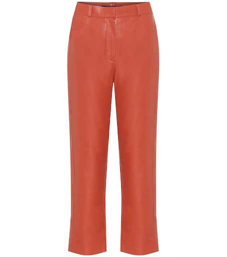 Zeynep Arçay High-rise straight leather pants