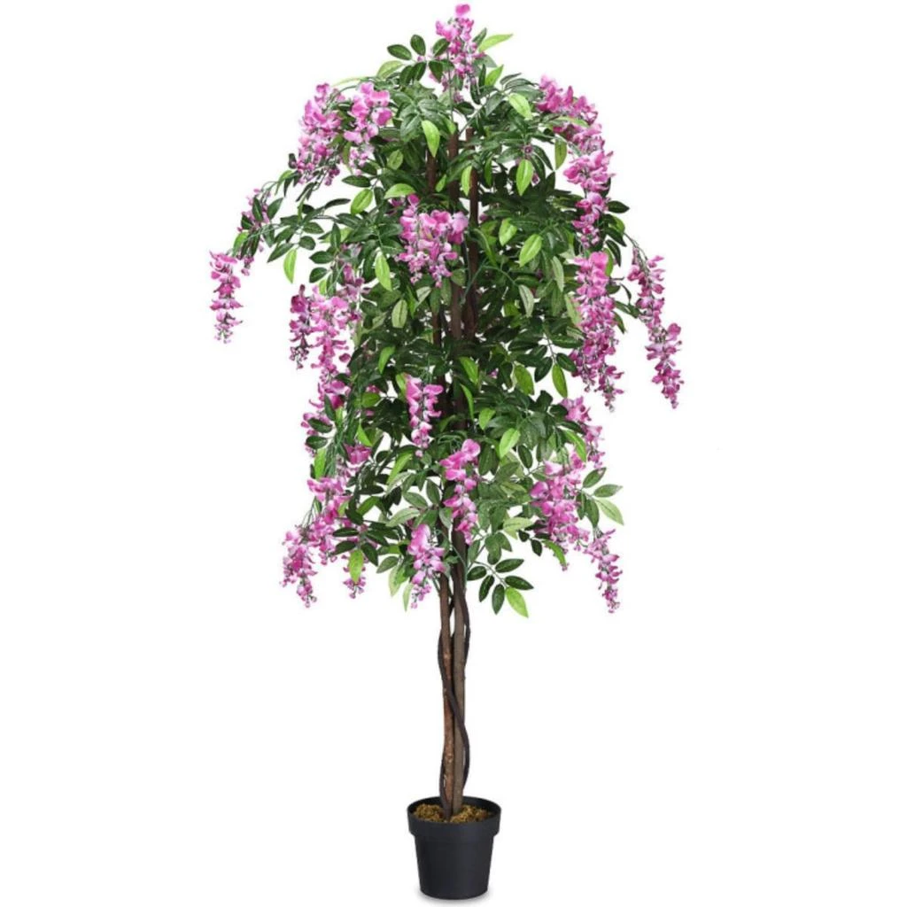 Hivvago 6-Feet Artificial Wisteria Silk Indoor-Outdoor Tree 1