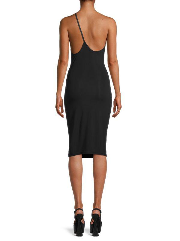 Victor Glemaud One-Shoulder Knit Midi-Dress