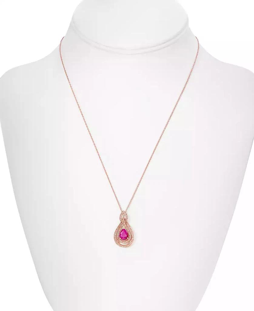 Macy's Sapphire (1-1/4 ct. t.w.) & Diamond (1/4 ct. t.w.) 18" Pendant Necklace in 14k White Gold (Also available in Tanzanite, Emerald and Ruby) 9