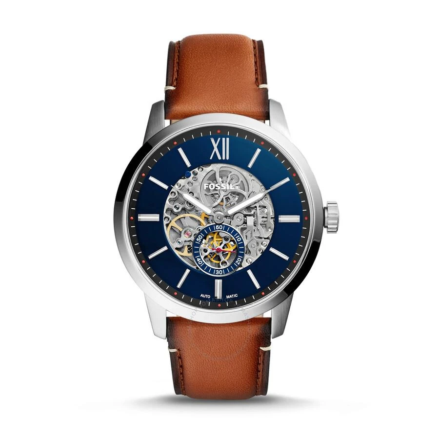 Fossil Townsman Automatic Skeleton Blue Dial Men
s Watch ME3154