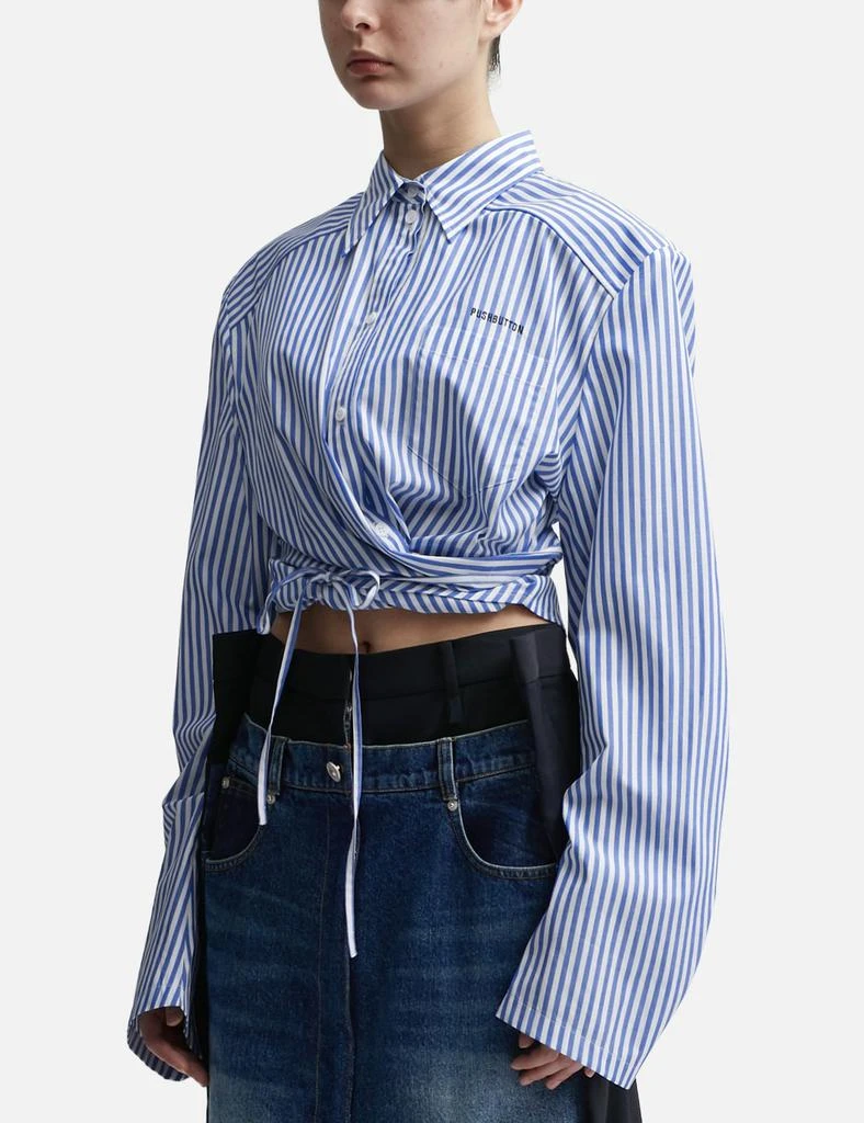 pushBUTTON Stripe Tie Shirt 2