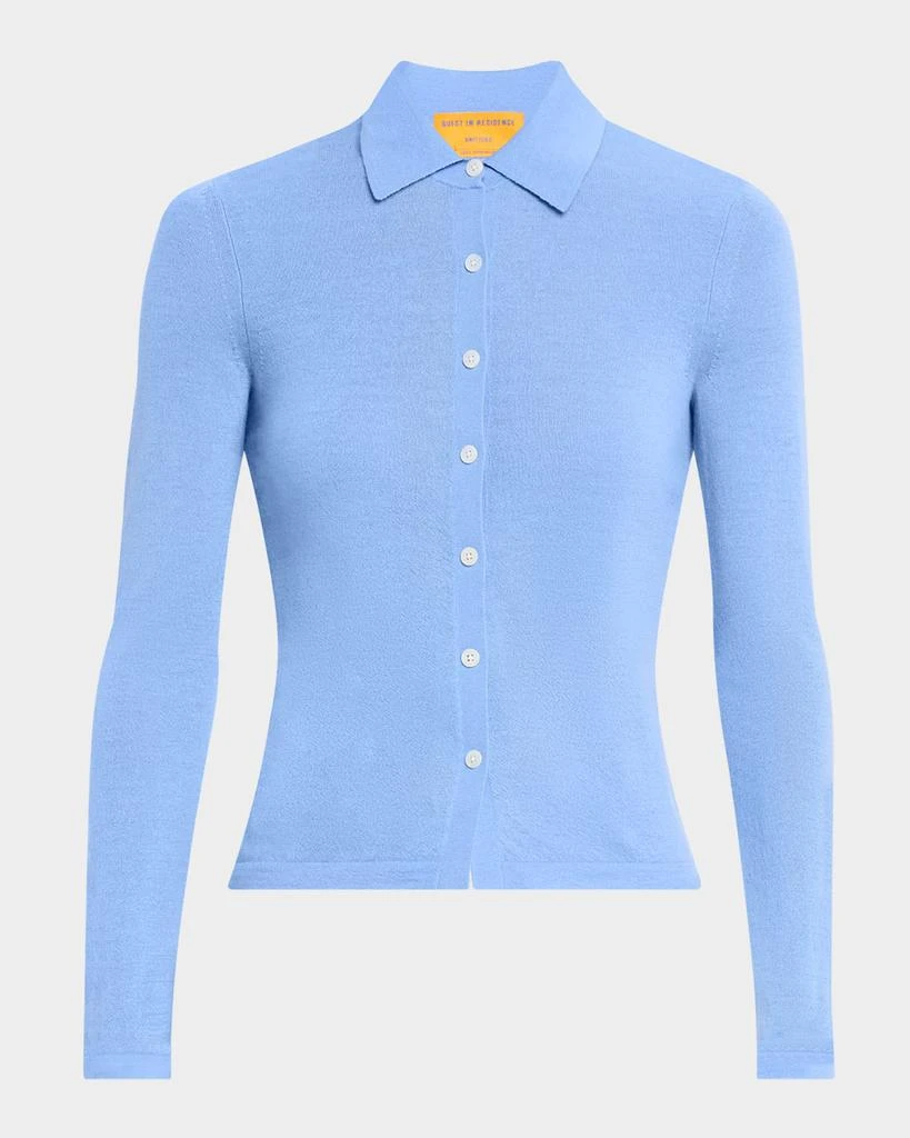 Guest in Residence Elle Cashmere Button-Front Shirt 1