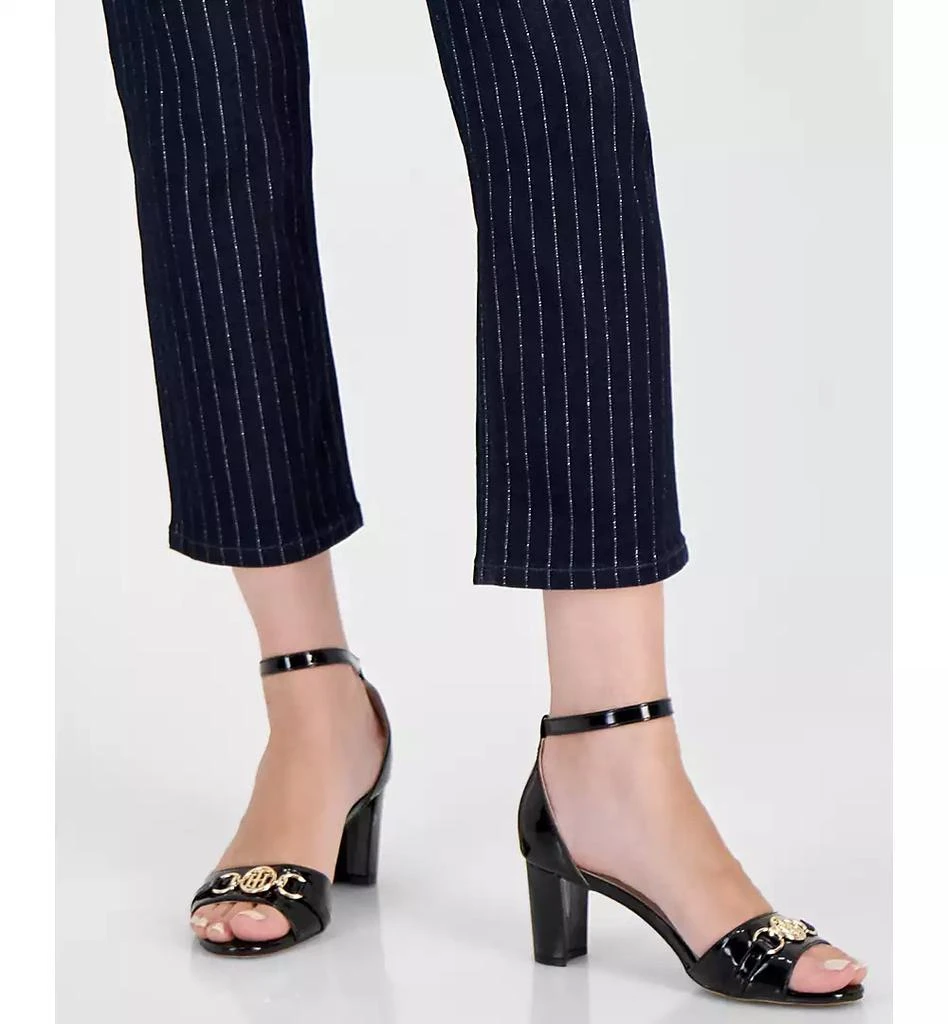 Tommy Hilfiger Women's Tribeca Striped Shine Ankle Jeans 5