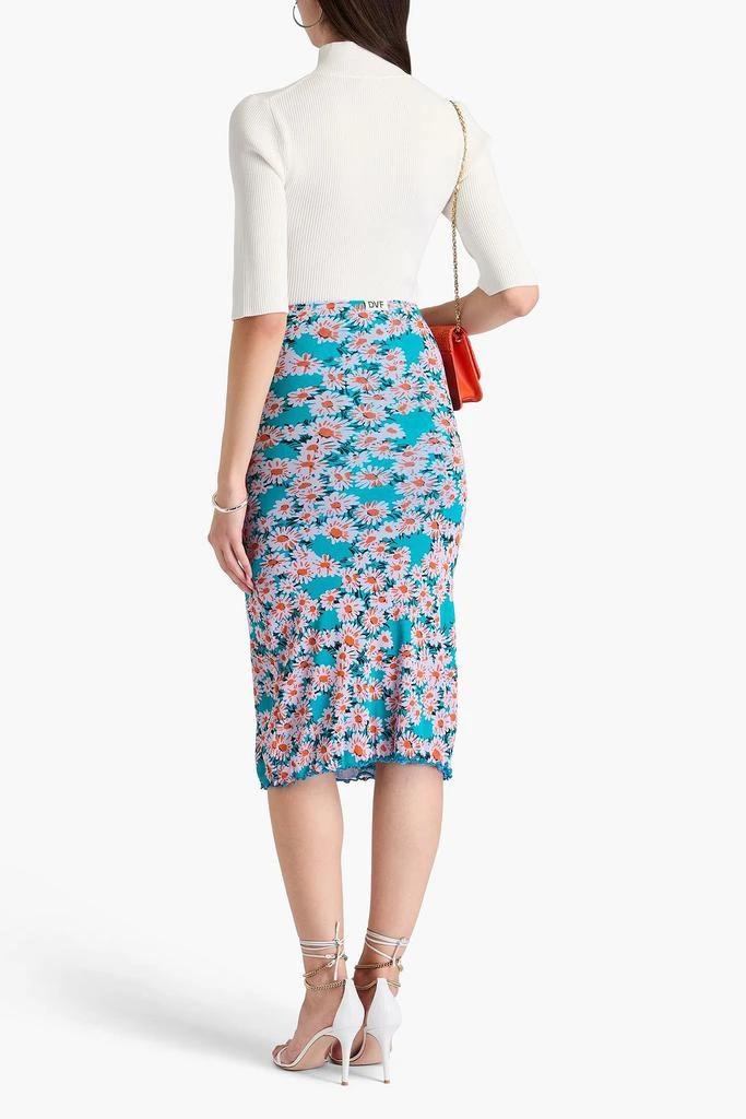 Diane von Furstenberg Willow reversible floral-print stretch-mesh midi skirt 3