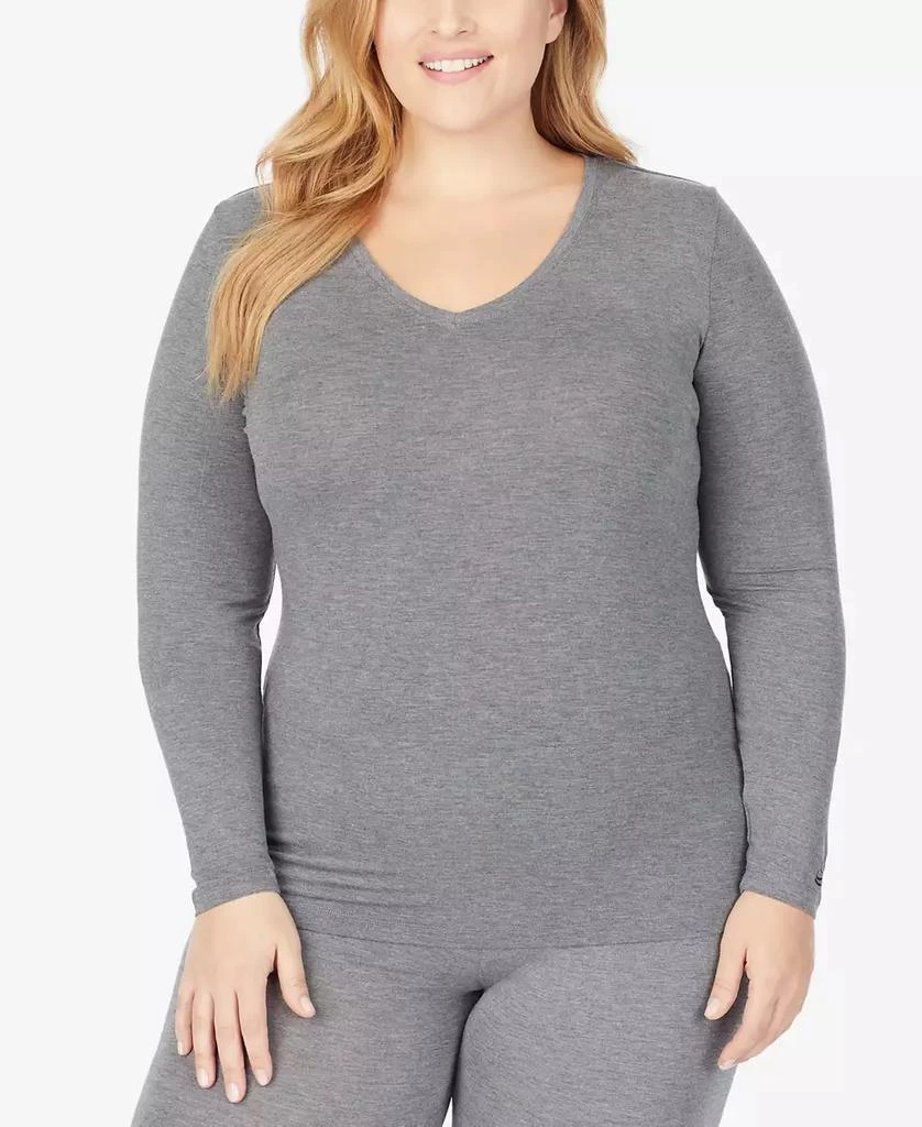 Cuddl Duds Plus Size Softwear with Stretch V-Neck Top 1