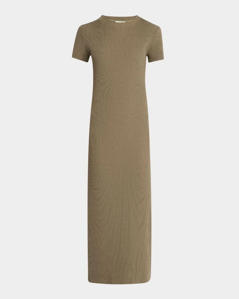 Vince Short-Sleeve Ribbed Midi Dress 1