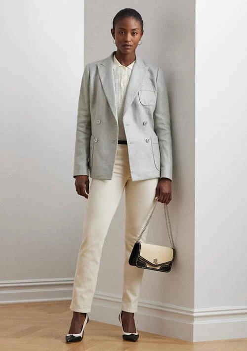 Ralph Lauren Ralph Lauren Foiled Linen Cotton Blazer 4