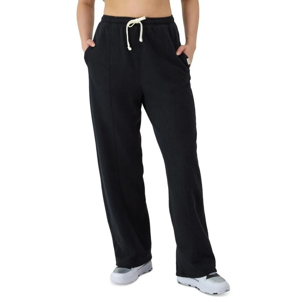 CHAMPION Womens Fleece Wide Leg Sweatpants 4