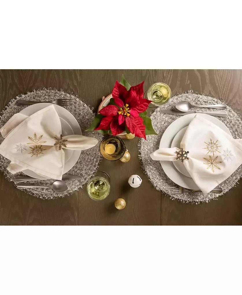 Design Imports Sparkle Snowflakes Embroidered Napkin, Set of 6 10
